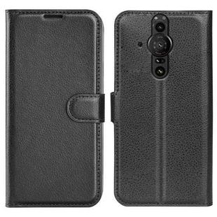 For Sony Xperia Pro-I Litchi Texture Horizontal Flip Protective Case with Holder & Card Slots & Wallet(Black)