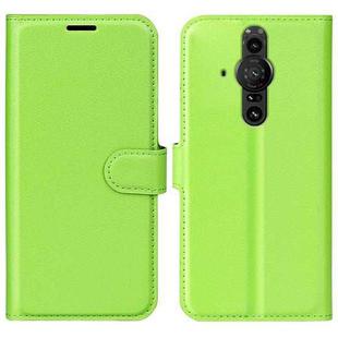 For Sony Xperia Pro-I Litchi Texture Horizontal Flip Protective Case with Holder & Card Slots & Wallet(Green)