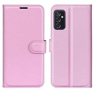 For Samsung Galaxy M52 5G Litchi Texture Horizontal Flip Protective Case with Holder & Card Slots & Wallet(Pink)