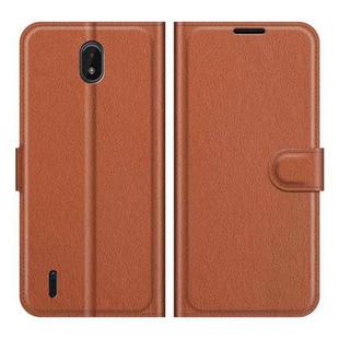 For Nokia C01 Plus Litchi Texture Horizontal Flip Protective Case with Holder & Card Slots & Wallet(Brown)