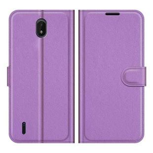 For Nokia C01 Plus Litchi Texture Horizontal Flip Protective Case with Holder & Card Slots & Wallet(Purple)