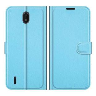 For Nokia C01 Plus Litchi Texture Horizontal Flip Protective Case with Holder & Card Slots & Wallet(Blue)