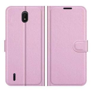 For Nokia C01 Plus Litchi Texture Horizontal Flip Protective Case with Holder & Card Slots & Wallet(Pink)