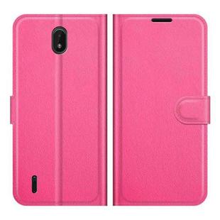 For Nokia C01 Plus Litchi Texture Horizontal Flip Protective Case with Holder & Card Slots & Wallet(Rose Red)