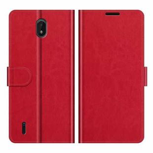 For Nokia C01 Plus R64 Texture Single Horizontal Flip Phone Protective Case with Holder & Card Slots & Wallet& Photo Frame(Red)