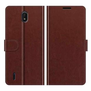 For Nokia C01 Plus R64 Texture Single Horizontal Flip Phone Protective Case with Holder & Card Slots & Wallet& Photo Frame(Brown)