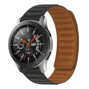 Silicone Magnetic Watch Band For Huawei Watch GT2 46mm,width:22mm(Black)