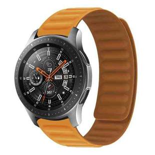 Silicone Magnetic Watch Band For Huawei Watch GT2 46mm,width:22mm(Orange Yellow)