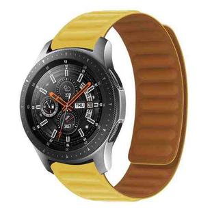 Silicone Magnetic Watch Band For Huawei Watch GT(Yellow)