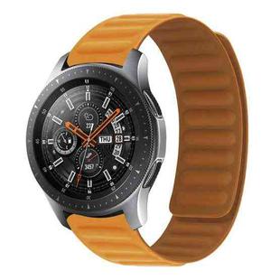 Silicone Magnetic Watch Band For Huawei Watch GT(Orange Yellow)