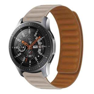 22mm Silicone Magnetic Watch Band For Honor Watch GS3 / Magic(Khaki)