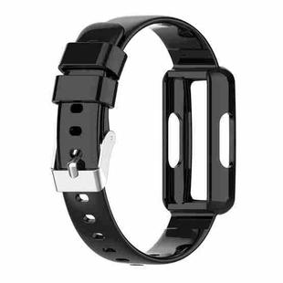 For Fitbit inspire 2 Transparent Silicone Integrated Watch Band(Black)