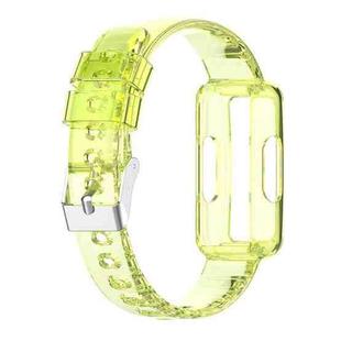 For Fitbit inspire 2 Transparent Silicone Integrated Watch Band(Transparent Yellow)