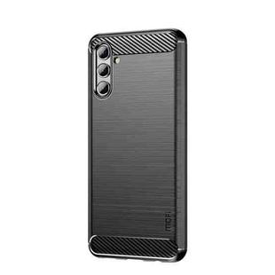 For Samsung Galaxy A13 5G MOFI Gentleness Series Brushed Texture Carbon Fiber Soft TPU Case(Black)