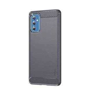 For Samsung Galaxy M52 5G MOFI Gentleness Series Brushed Texture Carbon Fiber Soft TPU Case(Gray)