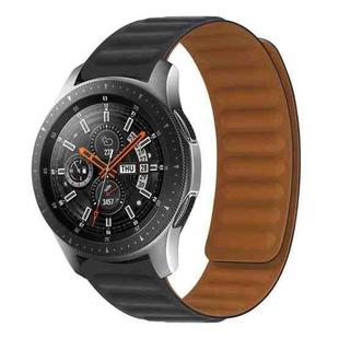 For Samsung Galaxy Gear S3 Silicone Magnetic Watch Band(Black)