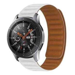 For Samsung Galaxy Gear S3 Silicone Magnetic Watch Band(White)