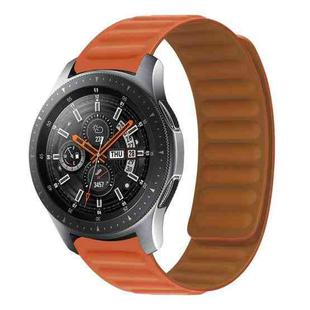 For Samsung Galaxy Gear S3 Silicone Magnetic Watch Band(Orange Red)