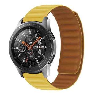 For Samsung Galaxy Gear S3 Silicone Magnetic Watch Band(Yellow)