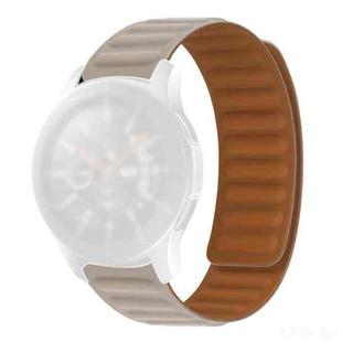 For Samsung Galaxy Gear S3 Silicone Magnetic Watch Band(Khaki)