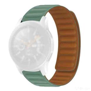 For Samsung Galaxy Gear S3 Silicone Magnetic Watch Band(Pine Needle Green)