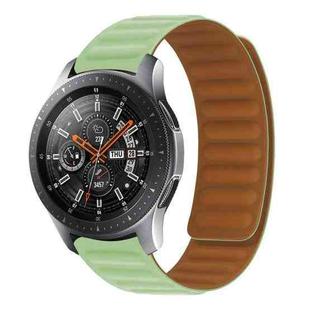 For Samsung Galaxy Gear 2 R380 Silicone Magnetic Watch Band(Pine Flower Green)