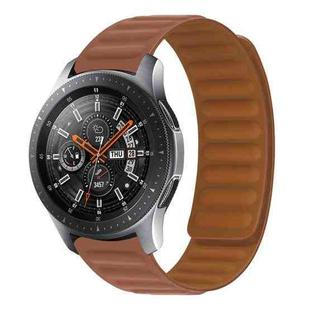 For Samsung Galaxy Live SM-R382 Silicone Magnetic Watch Band(Brown)