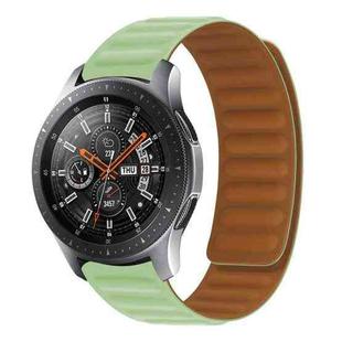 For Samsung Galaxy Live SM-R382 Silicone Magnetic Watch Band(Pine Flower Green)