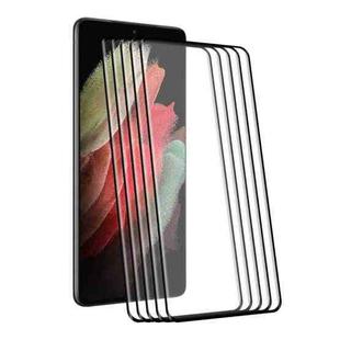 For Samsung Galaxy S21 Ultra 5pcs ENKAY 0.26mm 3D Curved Full Hot Bending Tempered Glass Film