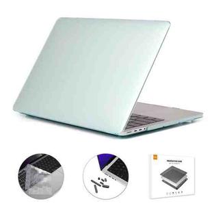 ENKAY Hat-Prince 3 in 1 Crystal Laptop Protective Case + TPU Keyboard Film + Anti-dust Plugs Set for MacBook Pro 14.2 inch A2442 2021, Version:US Version(Light Green)