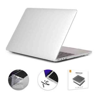 ENKAY Hat-Prince 3 in 1 Crystal Laptop Protective Case + TPU Keyboard Film + Anti-dust Plugs Set for MacBook Pro 14.2 inch A2442 2021, Version:EU Version(Transparent)