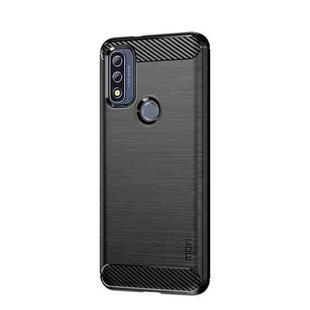 For Motorola Moto G Pure 2021 MOFI Gentleness Series Brushed Texture Carbon Fiber Soft TPU Case(Black)