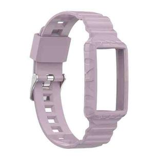 For Fitbit Charge 5 Silicone One Body Armor Watch Band(Light Purple)