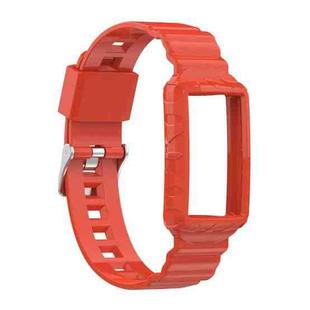 For Fitbit Charge 4 SE Silicone One Body Armor Watch Band(Orange)