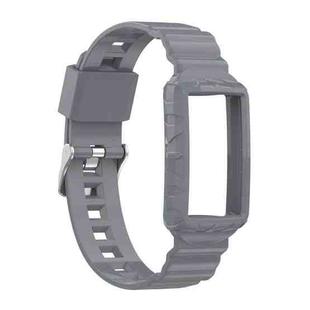 For Fitbit Charge 4 SE Silicone One Body Armor Watch Band(Gray)