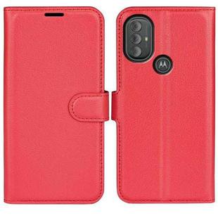 For Motorola Moto G Power 2022 Litchi Texture Horizontal Flip Protective Case with Holder & Card Slots & Wallet(Red)