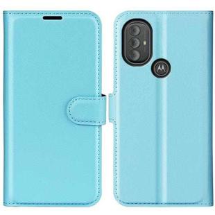 For Motorola Moto G Power 2022 Litchi Texture Horizontal Flip Protective Case with Holder & Card Slots & Wallet(Blue)