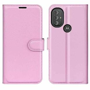 For Motorola Moto G Power 2022 Litchi Texture Horizontal Flip Protective Case with Holder & Card Slots & Wallet(Pink)