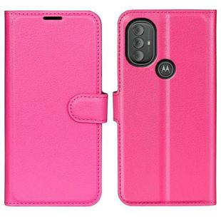 For Motorola Moto G Power 2022 Litchi Texture Horizontal Flip Protective Case with Holder & Card Slots & Wallet(Rose Red)