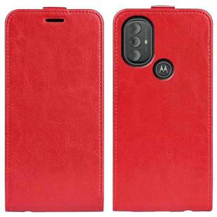 For Motorola Moto G Power 2022 R64 Texture Single Vertical Flip Leather Phone Protective Case with Card Slots & Photo Frame(Red)