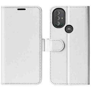 For Motorola Moto G Power 2022 R64 Texture Single Horizontal Flip Phone Protective Case with Holder & Card Slots & Wallet& Photo Frame(White)