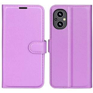 For OnePlus Nord N20 5G Litchi Texture Horizontal Flip Protective Case with Holder & Card Slots & Wallet(Purple)