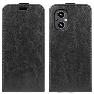 For OnePlus Nord N20 5G R64 Texture Single Vertical Flip Leather Protective Case with Card Slots & Photo Frame(Black)