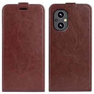 For OnePlus Nord N20 5G R64 Texture Single Vertical Flip Leather Protective Case with Card Slots & Photo Frame(Brown)
