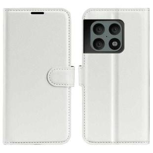 For OnePlus 10 Pro 5G Litchi Texture Horizontal Flip Protective Case with Holder & Card Slots & Wallet(White)