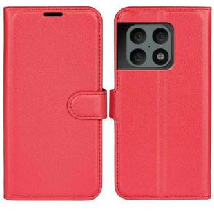 For OnePlus 10 Pro 5G Litchi Texture Horizontal Flip Protective Case with Holder & Card Slots & Wallet(Red)
