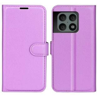 For OnePlus 10 Pro 5G Litchi Texture Horizontal Flip Protective Case with Holder & Card Slots & Wallet(Purple)