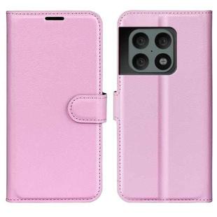 For OnePlus 10 Pro 5G Litchi Texture Horizontal Flip Protective Case with Holder & Card Slots & Wallet(Pink)