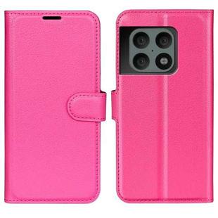 For OnePlus 10 Pro 5G Litchi Texture Horizontal Flip Protective Case with Holder & Card Slots & Wallet(Rose Red)