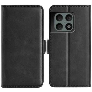 For OnePlus 10 Pro 5G Dual-side Magnetic Buckle Horizontal Flip Leather Case with Holder & Card Slots & Wallet(Black)